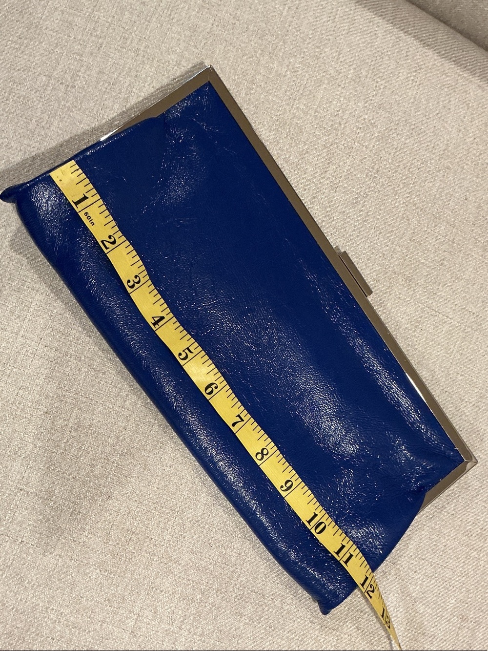 HOBO Royal Blue Leather Frame Clutch - Picture 5 of 7